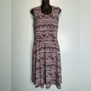 LuLaRoe Women’s Fit & Flare Dress Size 2XL Black and White Sleeveless